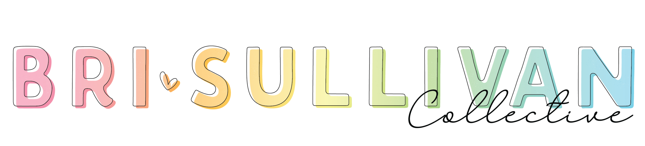 Bri Sullivan Collective brand logo for her Senior and family photography along with her handmade keepsakes, featuring pastel typography and the slogan Capturing Moments and Crafting Keepsakes.